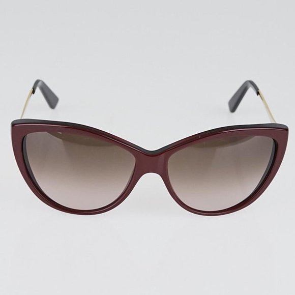 ALEXANDER MCQUEEN Red Acetate Frame Cat-Eye Sunglasses - 4147